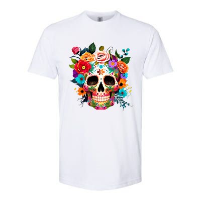 Cinco De Mayo Sugar Skull Day Of The Dead Mexican Fiesta Softstyle CVC T-Shirt