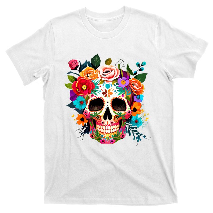 Cinco De Mayo Sugar Skull Day Of The Dead Mexican Fiesta T-Shirt