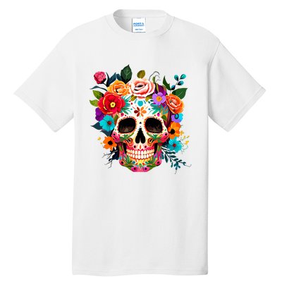 Cinco De Mayo Sugar Skull Day Of The Dead Mexican Fiesta Tall T-Shirt