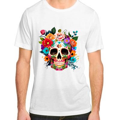 Cinco De Mayo Sugar Skull Day Of The Dead Mexican Fiesta Adult ChromaSoft Performance T-Shirt