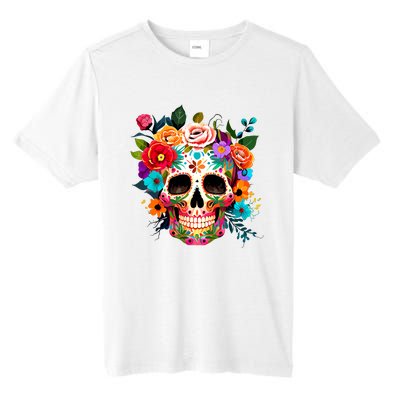 Cinco De Mayo Sugar Skull Day Of The Dead Mexican Fiesta Tall Fusion ChromaSoft Performance T-Shirt