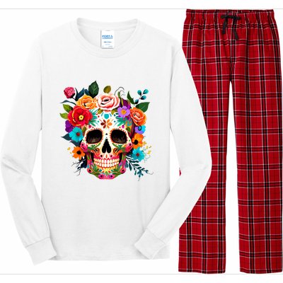 Cinco De Mayo Sugar Skull Day Of The Dead Mexican Fiesta Long Sleeve Pajama Set