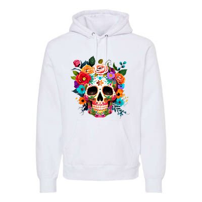 Cinco De Mayo Sugar Skull Day Of The Dead Mexican Fiesta Premium Hoodie