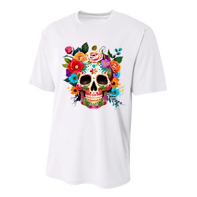 Cinco De Mayo Sugar Skull Day Of The Dead Mexican Fiesta Performance Sprint T-Shirt