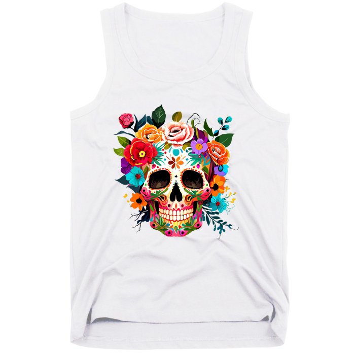 Cinco De Mayo Sugar Skull Day Of The Dead Mexican Fiesta Tank Top