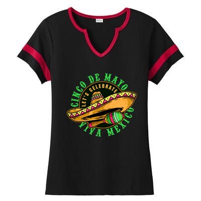 Cinco De Mayo Viva Mexico Ladies Halftime Notch Neck Tee