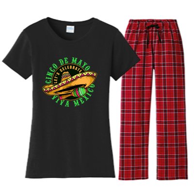 Cinco De Mayo Viva Mexico Women's Flannel Pajama Set