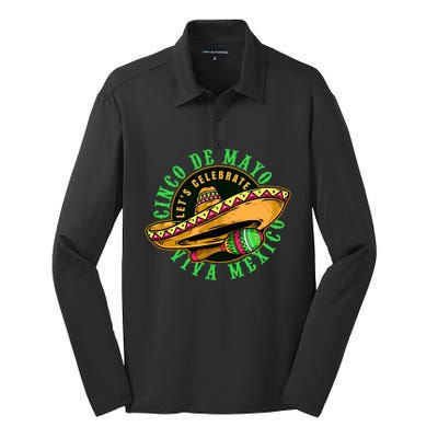 Cinco De Mayo Viva Mexico Silk Touch Performance Long Sleeve Polo