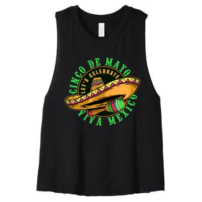 Cinco De Mayo Viva Mexico Women's Racerback Cropped Tank