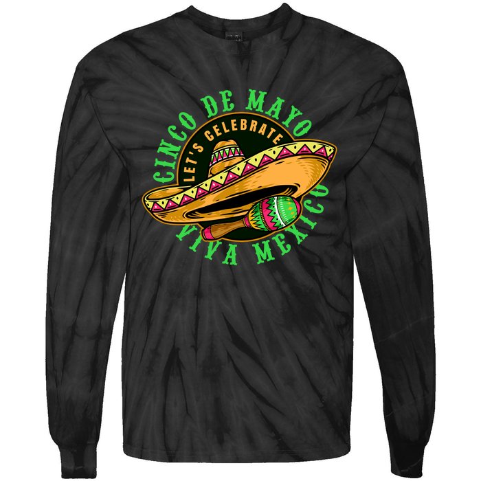 Cinco De Mayo Viva Mexico Tie-Dye Long Sleeve Shirt