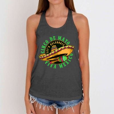 Cinco De Mayo Viva Mexico Women's Knotted Racerback Tank