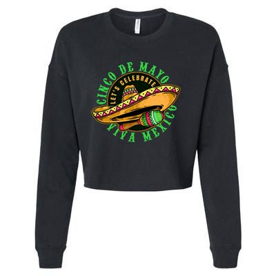 Cinco De Mayo Viva Mexico Cropped Pullover Crew