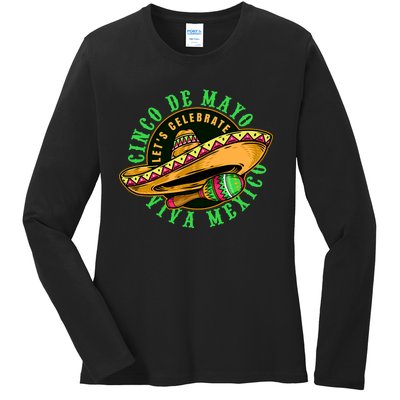 Cinco De Mayo Viva Mexico Ladies Long Sleeve Shirt