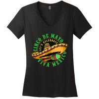 Cinco De Mayo Viva Mexico Women's V-Neck T-Shirt