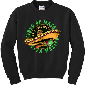 Cinco De Mayo Viva Mexico Kids Sweatshirt