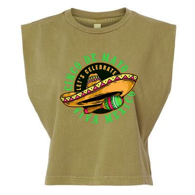 Cinco De Mayo Viva Mexico Garment-Dyed Women's Muscle Tee