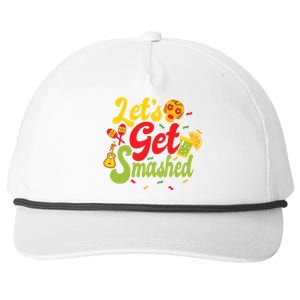 Cinco De Mayo Donkey Ig O Lets Get Smashed Gift Snapback Five-Panel Rope Hat