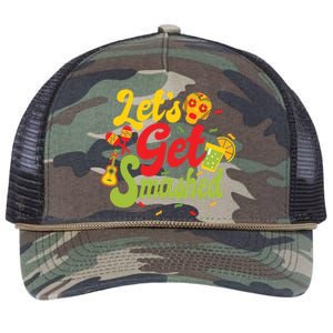 Cinco De Mayo Donkey Ig O Lets Get Smashed Gift Retro Rope Trucker Hat Cap