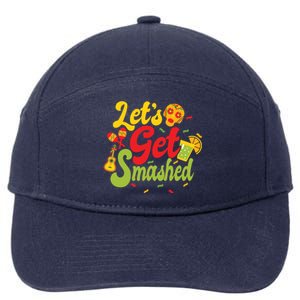 Cinco De Mayo Donkey Ig O Lets Get Smashed Gift 7-Panel Snapback Hat