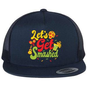 Cinco De Mayo Donkey Ig O Lets Get Smashed Gift Flat Bill Trucker Hat