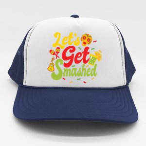 Cinco De Mayo Donkey Ig O Lets Get Smashed Gift Trucker Hat