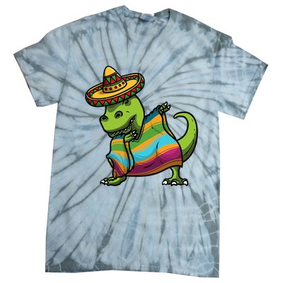 Cinco De Mayo Dinosaurs Dab Mexican Dinosaur Tie-Dye T-Shirt