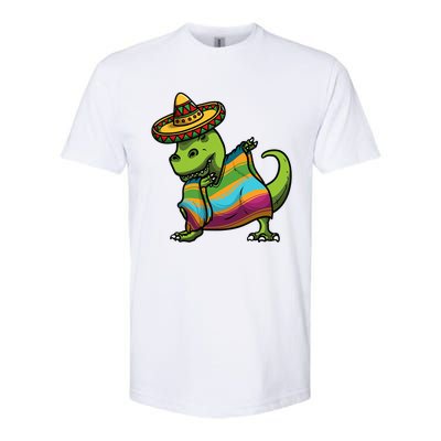 Cinco De Mayo Dinosaurs Dab Mexican Dinosaur Softstyle® CVC T-Shirt