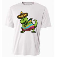 Cinco De Mayo Dinosaurs Dab Mexican Dinosaur Cooling Performance Crew T-Shirt