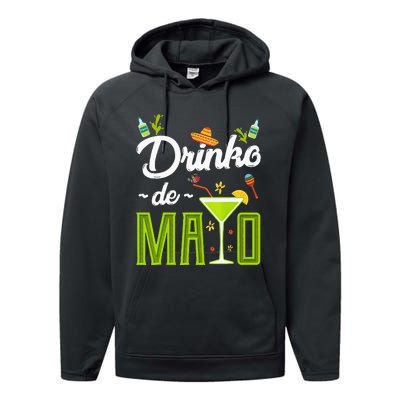 Cinco De Mayo Drinko De Mayo Fiesta Mexican Party Performance Fleece Hoodie