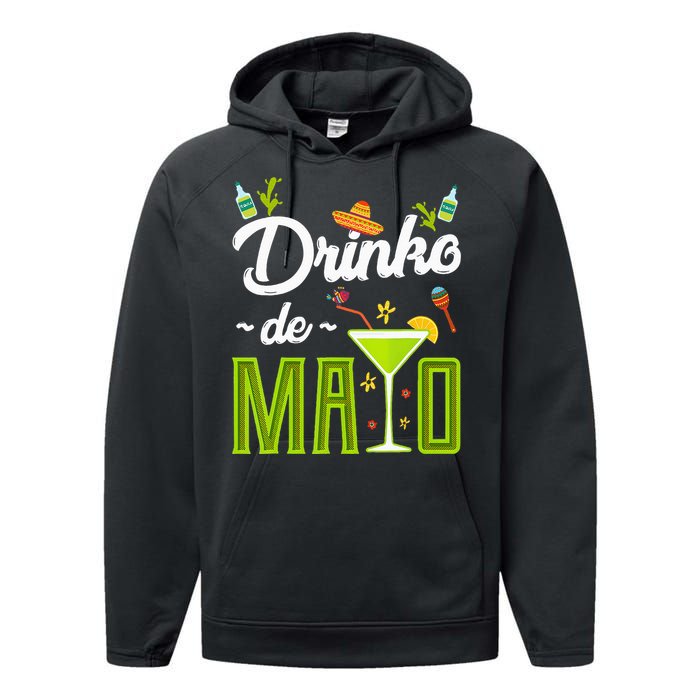 Cinco De Mayo Drinko De Mayo Fiesta Mexican Party Performance Fleece Hoodie