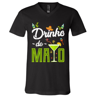 Cinco De Mayo Drinko De Mayo Fiesta Mexican Party V-Neck T-Shirt