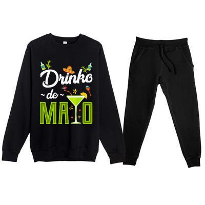 Cinco De Mayo Drinko De Mayo Fiesta Mexican Party Premium Crewneck Sweatsuit Set