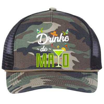 Cinco De Mayo Drinko De Mayo Fiesta Mexican Party Retro Rope Trucker Hat Cap