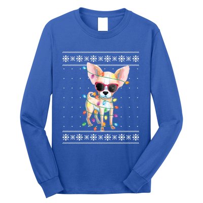 Chihuahua Dog Mom Christmas Ugly Sweater Gift Long Sleeve Shirt