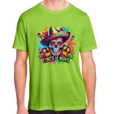 Cinco De Mayo Women Girl Mexican Skull Fiesta 5 De Mayo Adult ChromaSoft Performance T-Shirt