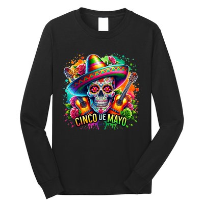 Cinco De Mayo Women Girl Mexican Skull Fiesta 5 De Mayo Long Sleeve Shirt