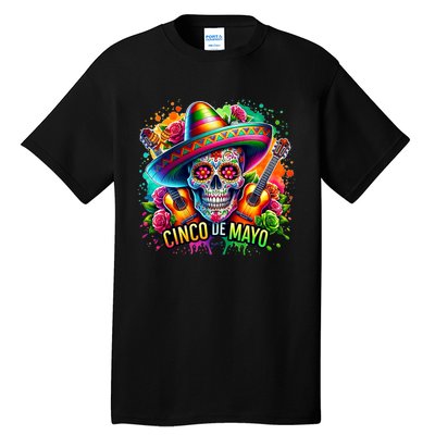 Cinco De Mayo Women Girl Mexican Skull Fiesta 5 De Mayo Tall T-Shirt