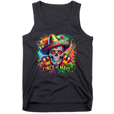 Cinco De Mayo Women Girl Mexican Skull Fiesta 5 De Mayo Tank Top