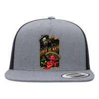 Cinco De Mayo Fiesta And Then Siesta Skeleton Pepper Music Flat Bill Trucker Hat