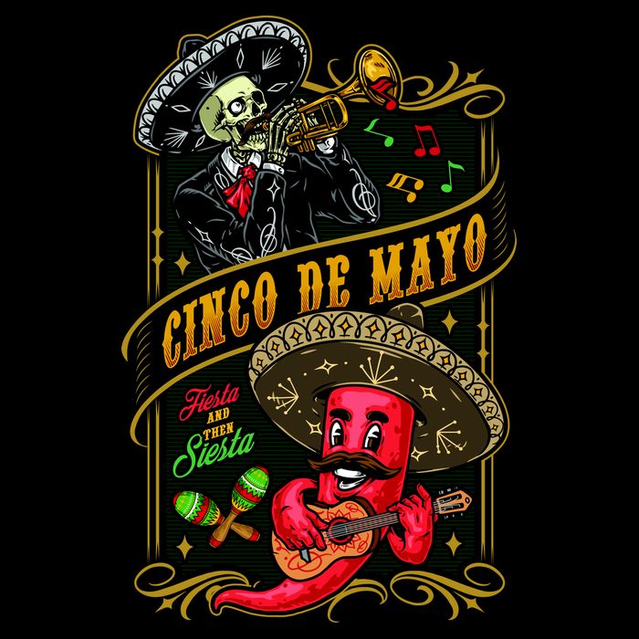 Cinco De Mayo Fiesta And Then Siesta Skeleton Pepper Music 16 in Basic Backpack