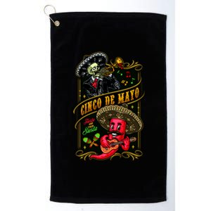 Cinco De Mayo Fiesta And Then Siesta Skeleton Pepper Music Platinum Collection Golf Towel