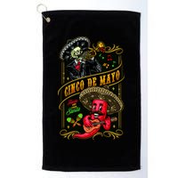 Cinco De Mayo Fiesta And Then Siesta Skeleton Pepper Music Golf Towel