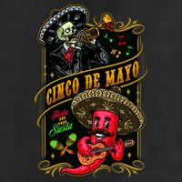 Cinco De Mayo Fiesta And Then Siesta Skeleton Pepper Music Golf Towel