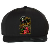 Cinco De Mayo Fiesta And Then Siesta Skeleton Pepper Music Wool Snapback Cap