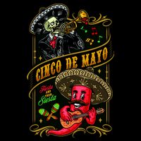 Cinco De Mayo Fiesta And Then Siesta Skeleton Pepper Music Kids T-Shirt