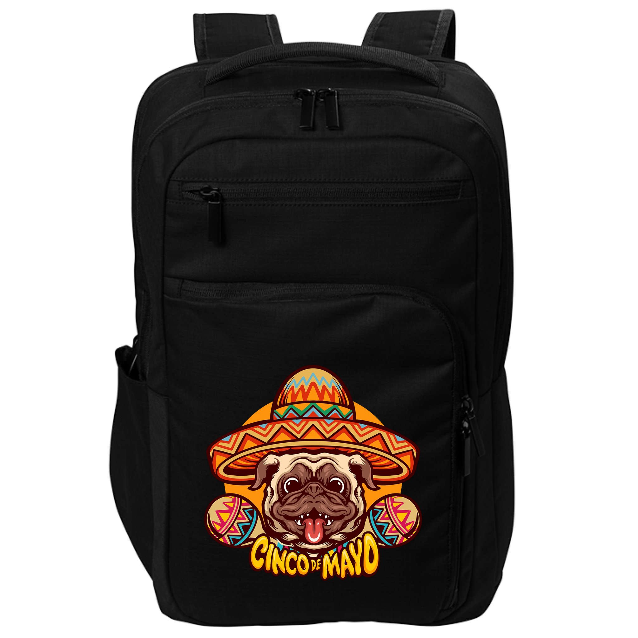 Cinco De Mayo Cute Pug Impact Tech Backpack