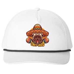 Cinco De Mayo Cute Pug Snapback Five-Panel Rope Hat