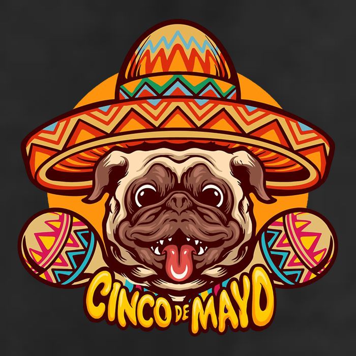 Cinco De Mayo Cute Pug Adult Drive Performance Visor