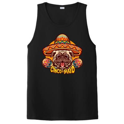 Cinco De Mayo Cute Pug PosiCharge Competitor Tank