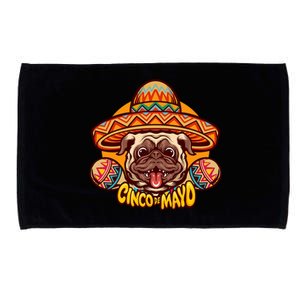 Cinco De Mayo Cute Pug Microfiber Hand Towel